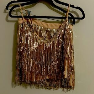 Gold sparkle outfit Audrey parks small